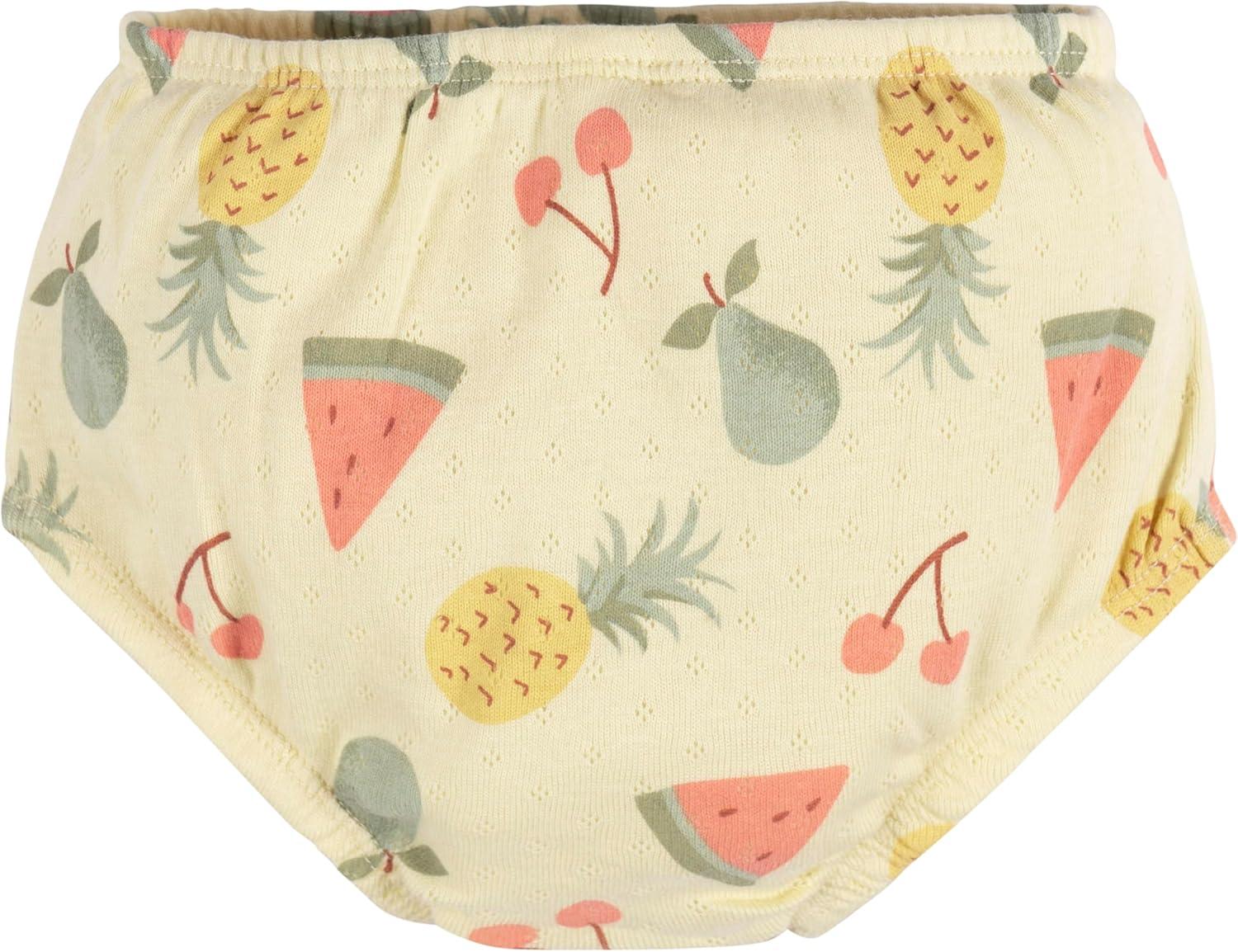 imageGerber babygirls Cotton Dress and Diaper Cover SetFruit
