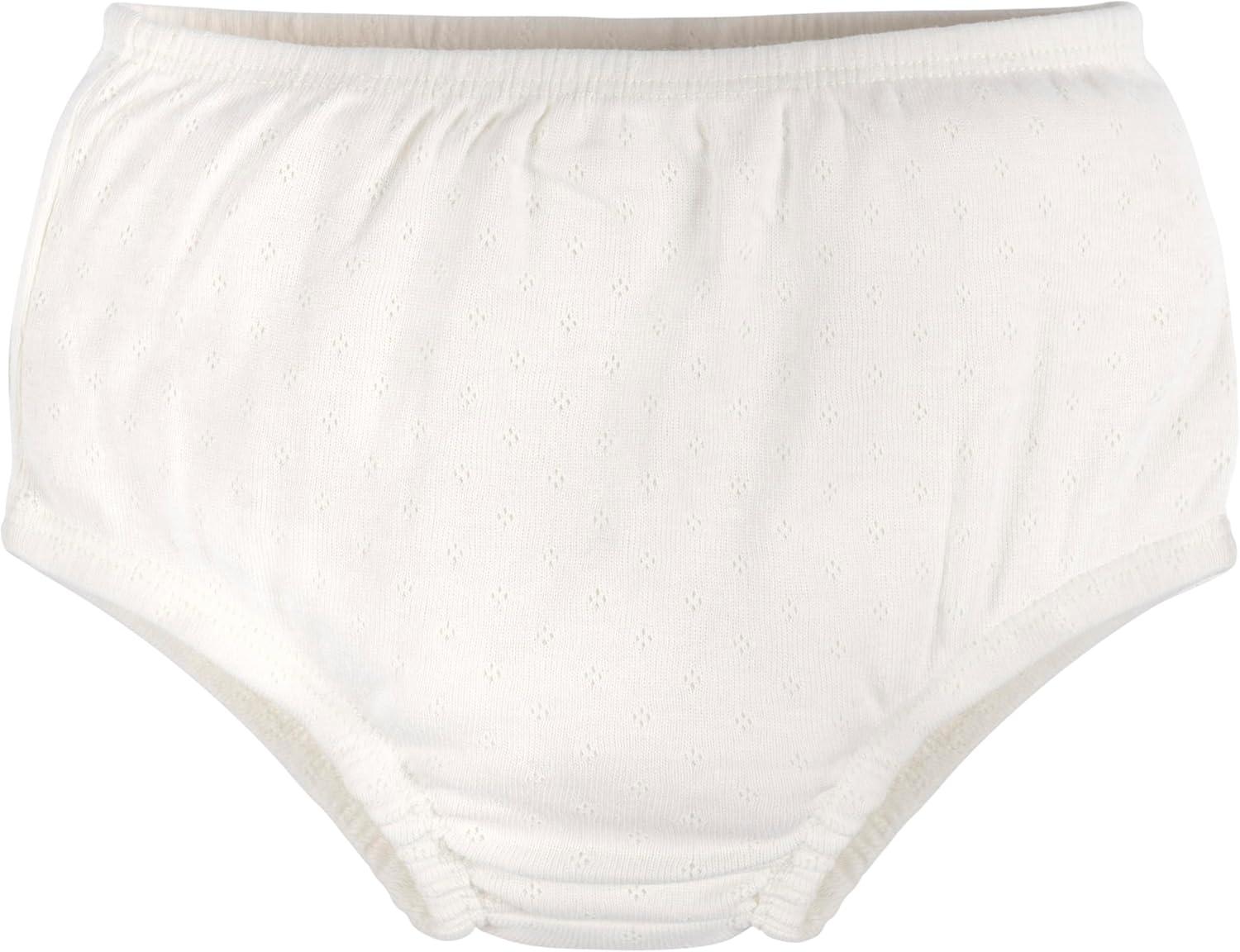 imageGerber babygirls Cotton Dress and Diaper Cover SetIvory