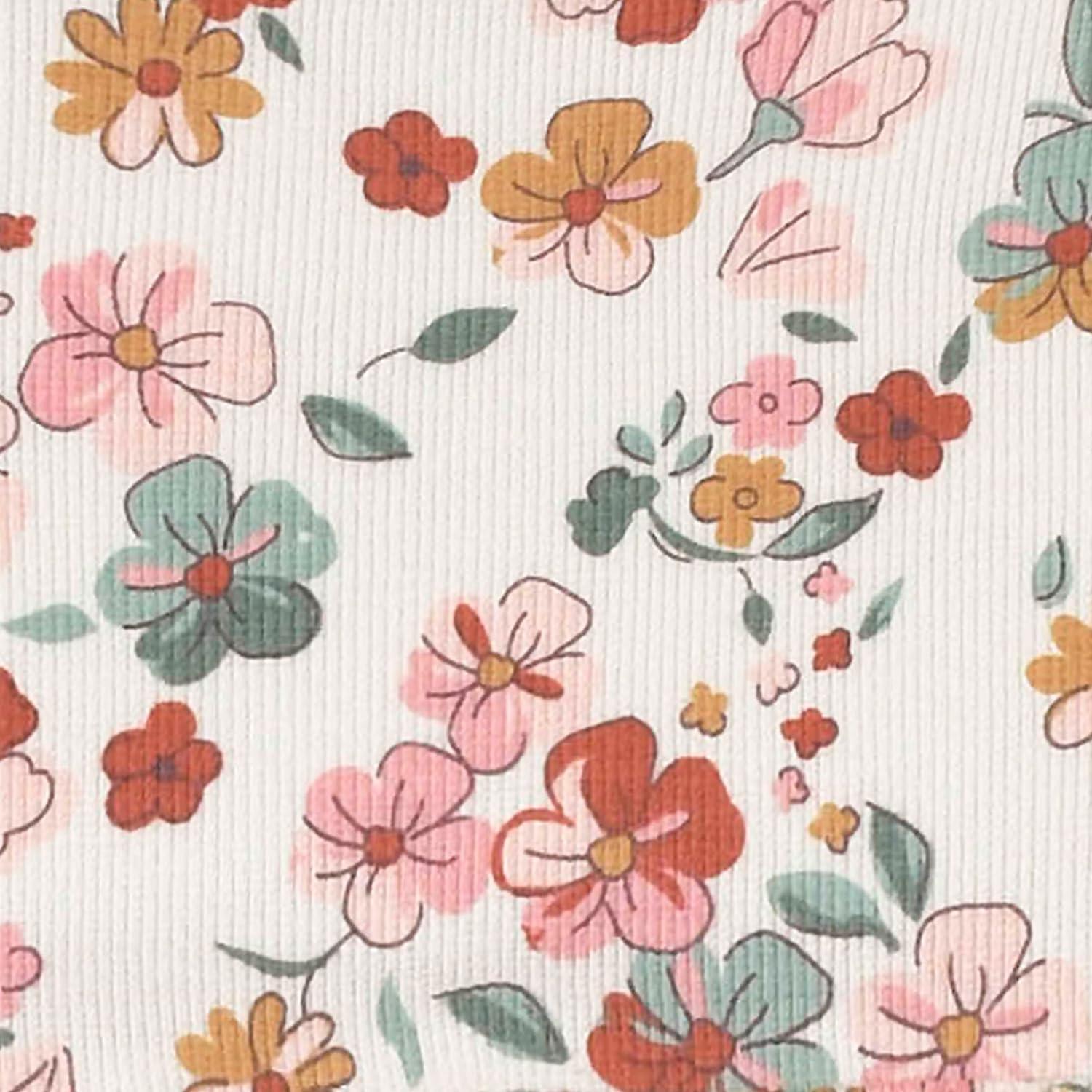 imageGerber babygirls Toddler 2pack Long Sleeve DressesVanilla  Green Floral