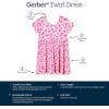 imageGerber Baby Girls Toddler Buttery Soft Short Sleeve Twirl Dress with Viscose Made from EucalyptusHeart Felt
