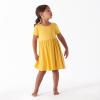 imageGerber Baby Girls Toddler Buttery Soft Short Sleeve Twirl Dress with Viscose Made from EucalyptusHoney