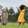 imageGerber Baby Girls Toddler Buttery Soft Short Sleeve Twirl Dress with Viscose Made from EucalyptusHoney