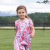 imageGerber Baby Girls Toddler Buttery Soft Short Sleeve Twirl Dress with Viscose Made from EucalyptusLilac Garden