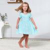 imageGerber Baby Girls Toddler Buttery Soft Short Sleeve Twirl Dress with Viscose Made from EucalyptusRainbow Sky