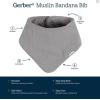 imageGerber Unisex Baby Muslin Bandana BibsBlack and White