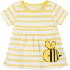 imageGerber babygirls 3piece Dress Diaper Cover and Headband SetYellow Bumblebee