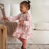 imageGerber babygirls Baby Girls 2piece Dress ampamp Legging SetPink Leaves