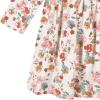 imageGerber babygirls Toddler 2pack Long Sleeve DressesVanilla  Green Floral