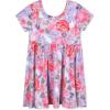imageGerber Baby Girls Toddler Buttery Soft Short Sleeve Twirl Dress with Viscose Made from EucalyptusLilac Garden