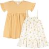 imageGerber Girls Toddler ShortSleeve and Sleeveless Dress SetBouquets