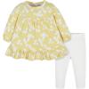imageGerber babygirls Baby Girls 2piece Dress ampamp Legging SetGolden Flowers