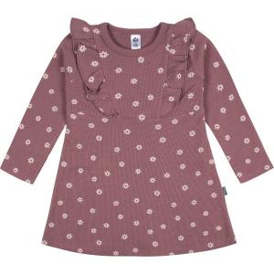 imageGerber Baby Girls Toddler Long Sleeve Dress with Ruffle DetailPink Daisies