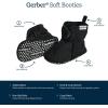 imageGerber Baby Fleece Lined Wrap Fasten Non Skid Soft Slipper BootiesBlack