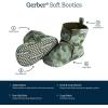 imageGerber Baby Fleece Lined Wrap Fasten Non Skid Soft Slipper BootiesGreen Camo