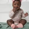 imageGerber Baby Fleece Lined Wrap Fasten Non Skid Soft Slipper BootiesPink Heart