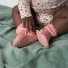 imageGerber Baby Fleece Lined Wrap Fasten Non Skid Soft Slipper BootiesPink Heart