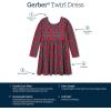 imageGerber Baby Girls Toddler Buttery Soft Long Sleeve Twirl Dress with Viscose Made from EucalyptusPlaid About You