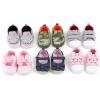 imageGerber BabyGirls Crib Shoes Newborn Infant Toddler Mary JaneChambray Bow