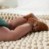 imageGerber UnisexBaby Fleece Lined Non Skid Soft Slipper Booties with EarsBrown Ears