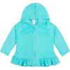 imageBaby ampamp Toddler Girls Pink Zipper Hoodie Terry CoverupAqua