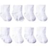 imageGerber Baby 8Pack WiggleProof Jersey Ankle SocksWhite