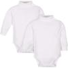 imageGerber Baby Boys 2Pack Long Sleeve Turtleneck Onesies BodysuitsWhite