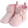 imageGerber Baby Fleece Lined Wrap Fasten Non Skid Soft Slipper BootiesPink