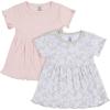 imageGerber Baby Girls Toddler 2Pack Short Sleeve Cotton DressesPink Small Floral