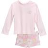 imageGerber Girls Baby Toddler Long Sleeved Rashguard Swim Bathing Suit SetPeonies