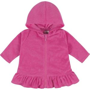 imageBaby ampamp Toddler Girls Pink Zipper Hoodie Terry CoverupPink