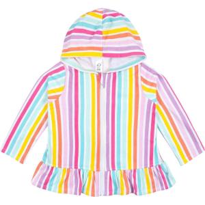 imageBaby ampamp Toddler Girls Pink Zipper Hoodie Terry CoverupRainbow