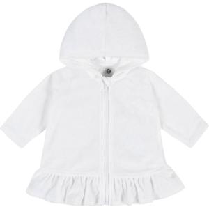 imageBaby ampamp Toddler Girls Pink Zipper Hoodie Terry CoverupWhite
