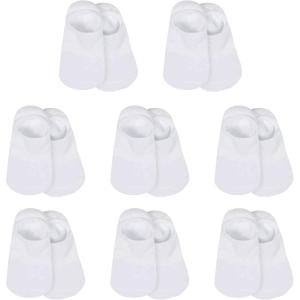 imageGerber Baby 8Pack WiggleProof No Show SocksWhite