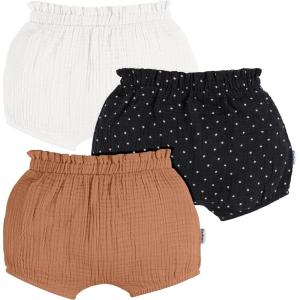 imageGerber Baby Girls 3Pack Bubble ShortsBrown