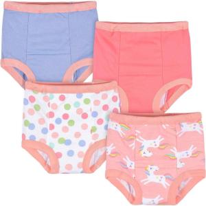 imageGerber Baby Girls Infant Toddler 4 Pack Potty Training Pants UnderwearUnicorn Pink and Purple
