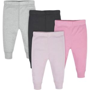 imageGerber Baby Girls MultiPack Active Pants SetPinkBlackGray