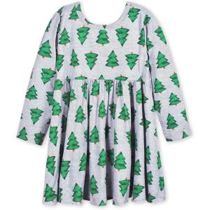 imageGerber Baby Girls Toddler Buttery Soft Long Sleeve Twirl Dress with Viscose Made from EucalyptusSpruce