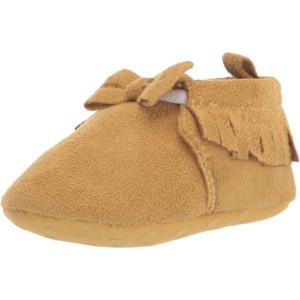 imageGerber BabyGirls Moccasins Crib Shoes Newborn Infant Neutral BoysTaupe Fringe