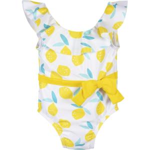 imageGerber Girls OnePiece SwimsuitWhite Yellow Lemons