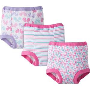 imageGerber Little Girls 3Pack Training Pant  HeartsPastels Pinks