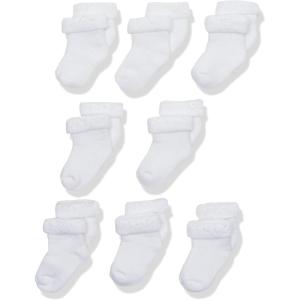 imageGerber Unisex Baby 8Pair WiggleProof SockWhite