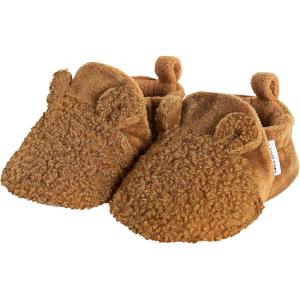 imageGerber UnisexBaby Fleece Lined Non Skid Soft Slipper Booties with EarsBrown Ears
