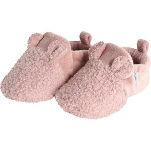 imageGerber UnisexBaby Fleece Lined Non Skid Soft Slipper Booties with EarsPink Ears