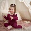 imageGerber Baby Girls Sweater Knit Romper JumpsuitPurple Flowers