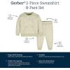 imageGerber Baby Girls Toddler 2piece Fleece Sweatshirt and Jogger SetGreen Leaves