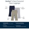 imageGerber Baby Girls Toddler MultiPack Premium LeggingsGreen Daisies  Blue and Gray