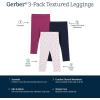 imageGerber Baby Girls Toddler MultiPack Premium LeggingsPink Bows  Blue  Purple