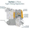 imageGerber Baby Girls Toddler Snug Fit 4Piece Pajama SetLove Pink