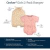 imageGerber babygirls Sleeveless and Short Sleeve Romper SetRetro Floral