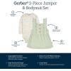 imageGerber babygirls Toddler 2 Piece Overall Dress SetGreen Floral
